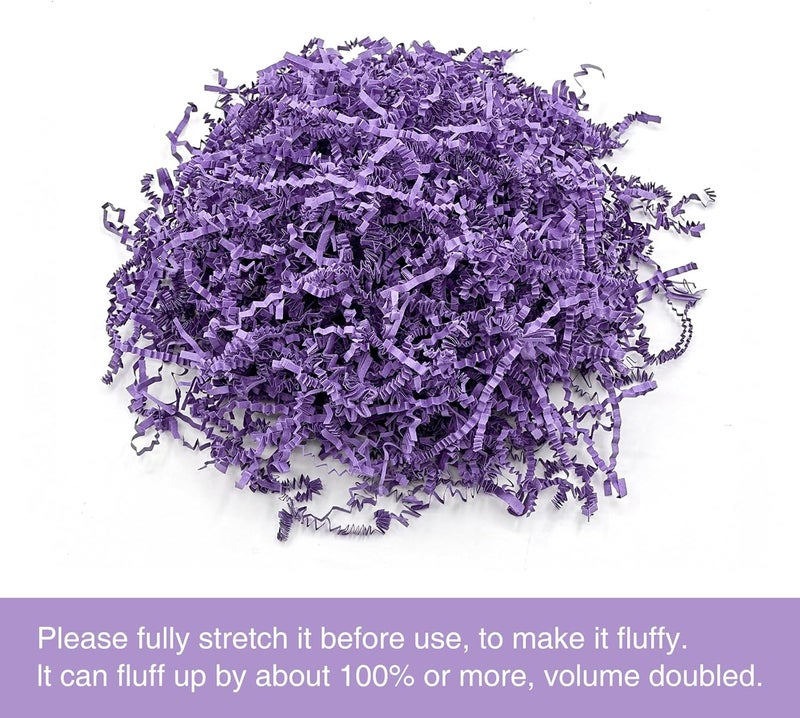 Corlcol 200g(7oz) Crinkle Paper Shredded Filler for Gift Baskets Gift Box Paper Shreds Decoration for Birthday, Weddings,Halloween, Christmas (Dark Purple) - Image 2